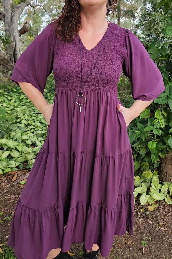 Plum Arya Midi Dress