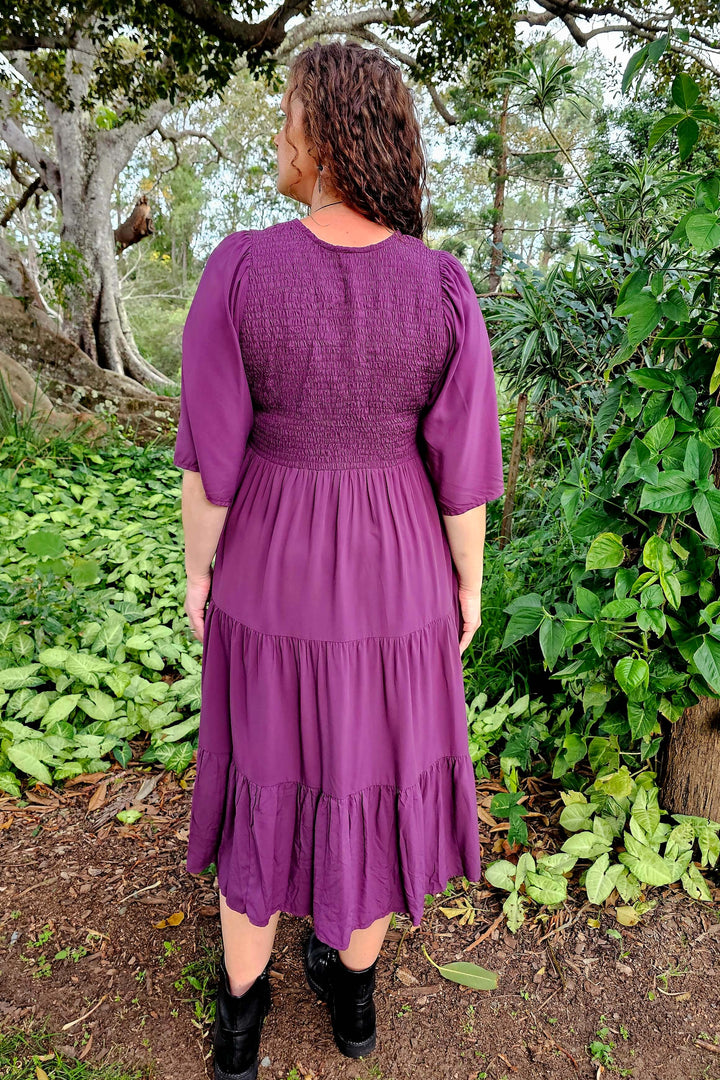 Plum Arya Midi Dress