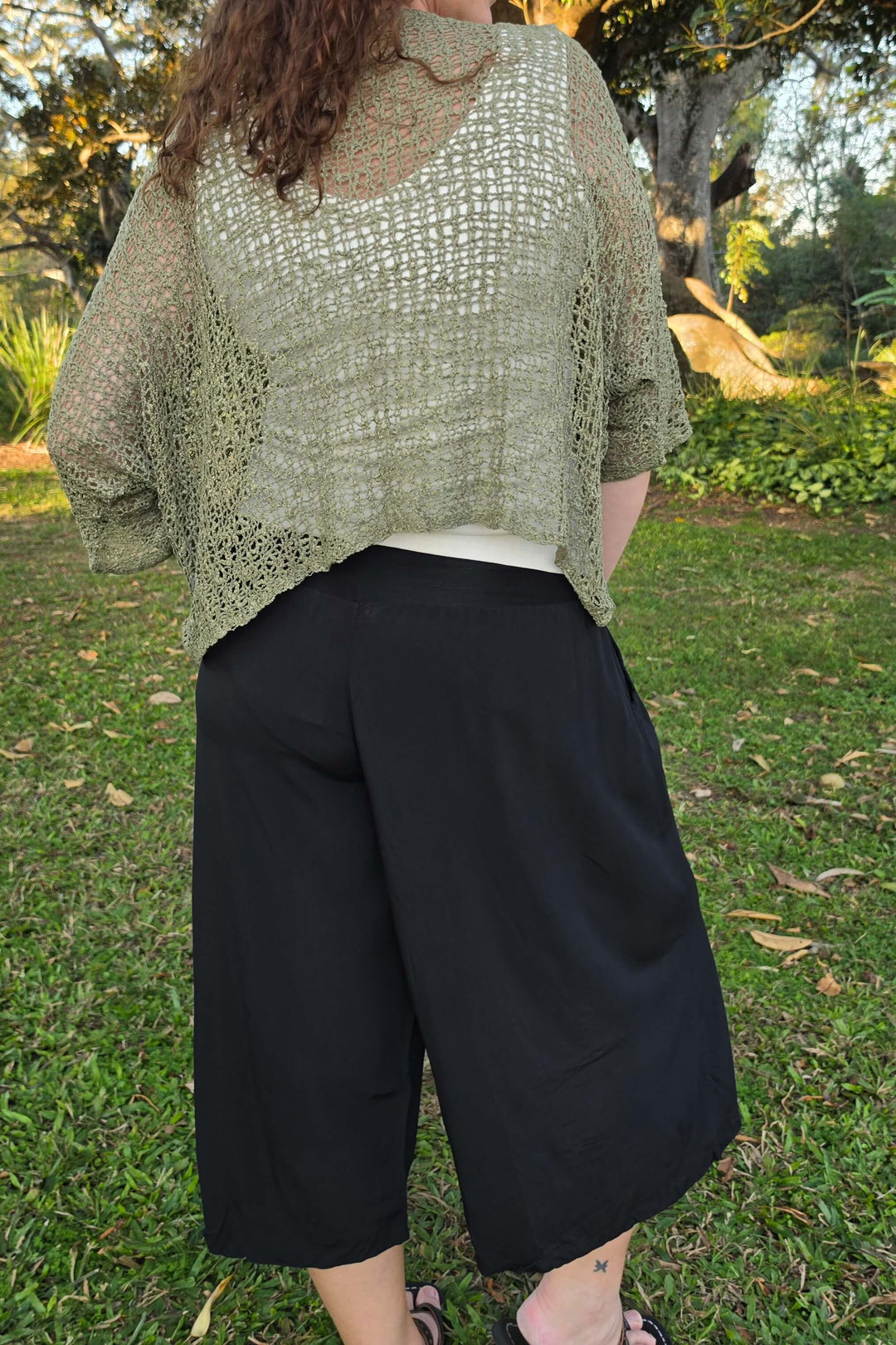 Black 7/8 Palazzo Pants