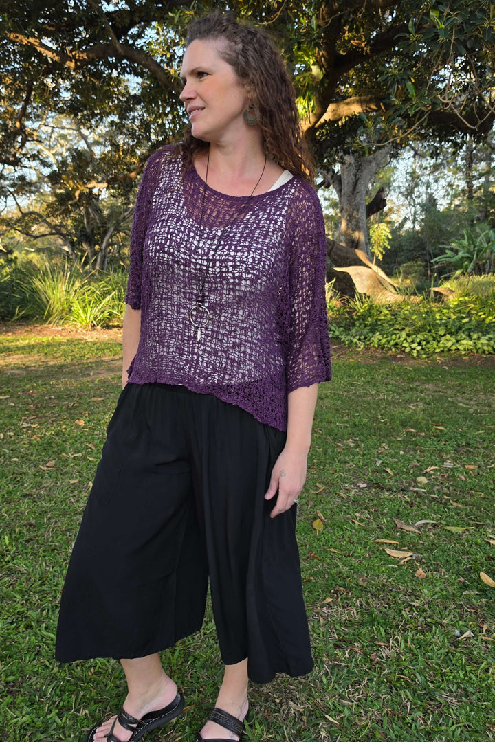 Purple Slouch Knit Top