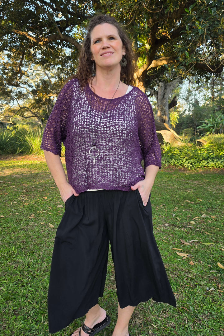 Black 7/8 Palazzo Pants