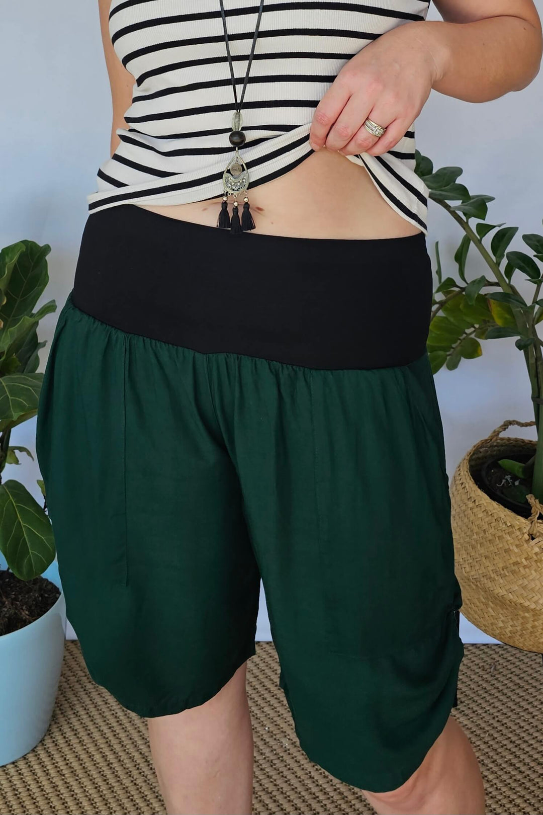 Moody Green Tummy Shaper Shorts