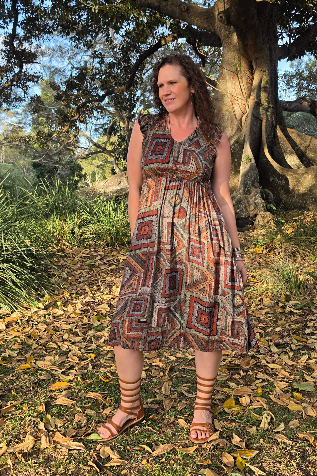 Retro Eden Midi Dress