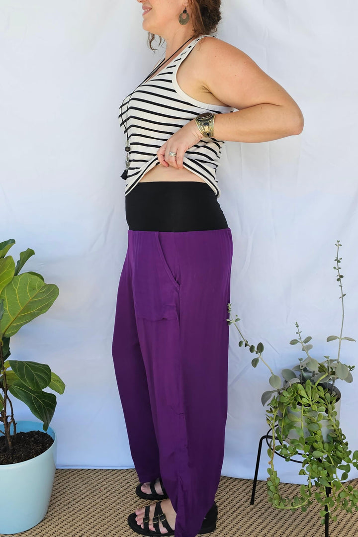 Purple Tummy Shaper Pants