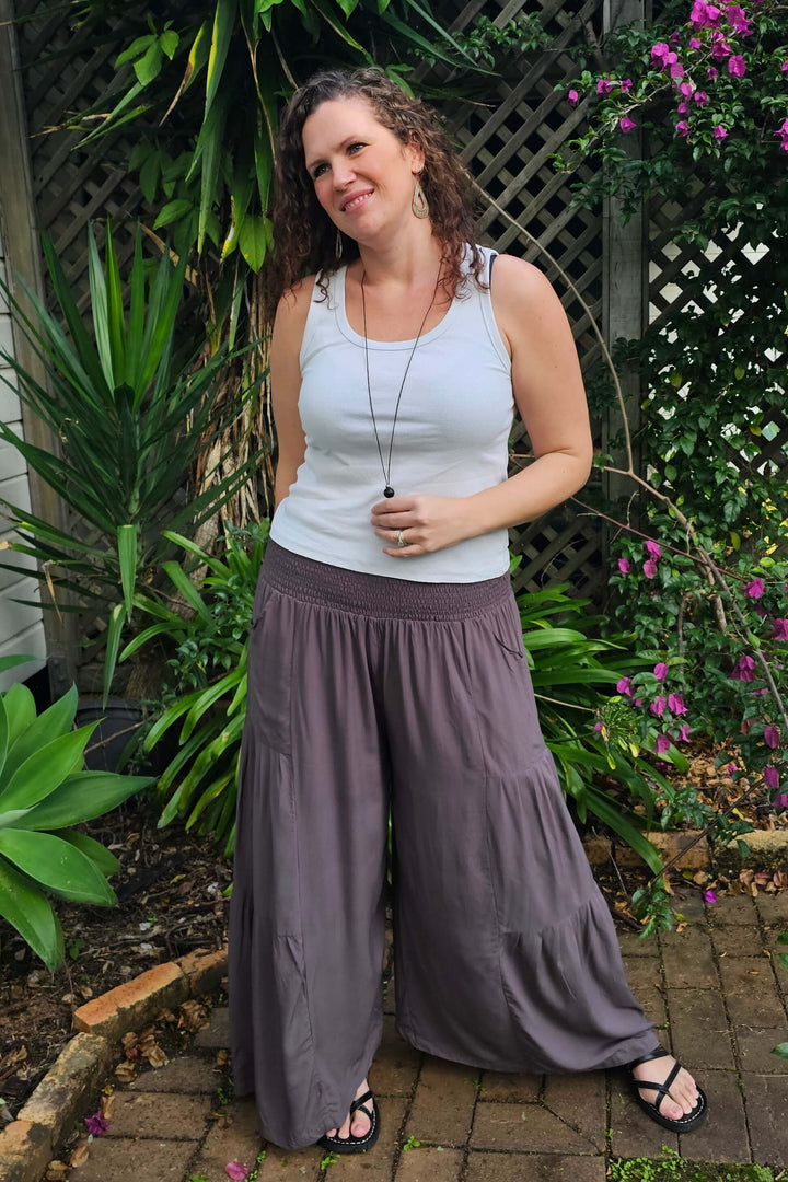 Grey Frill Pants