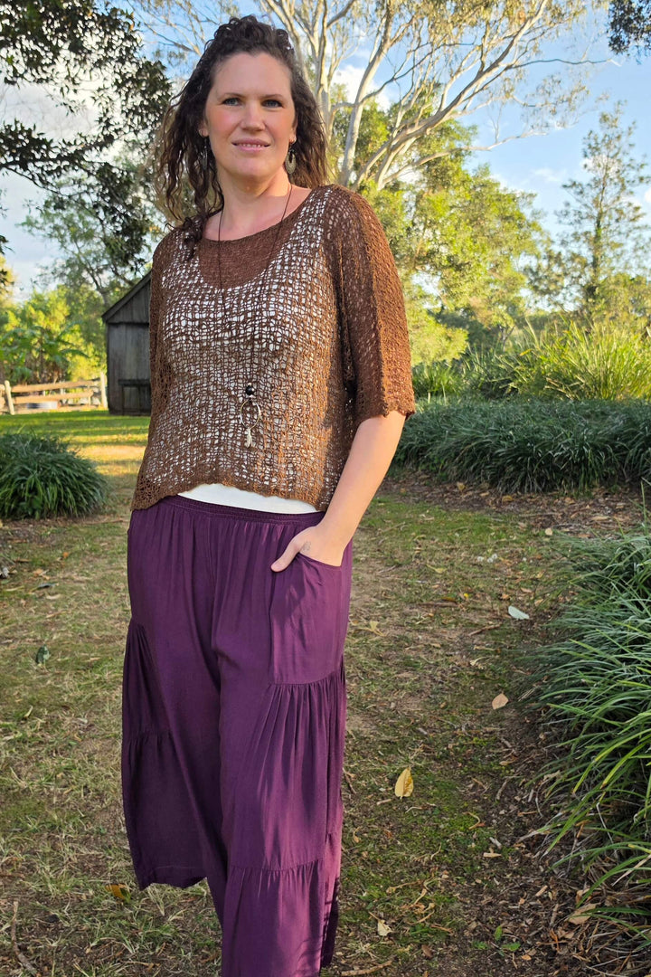 Cocoa Slouch Knit Top