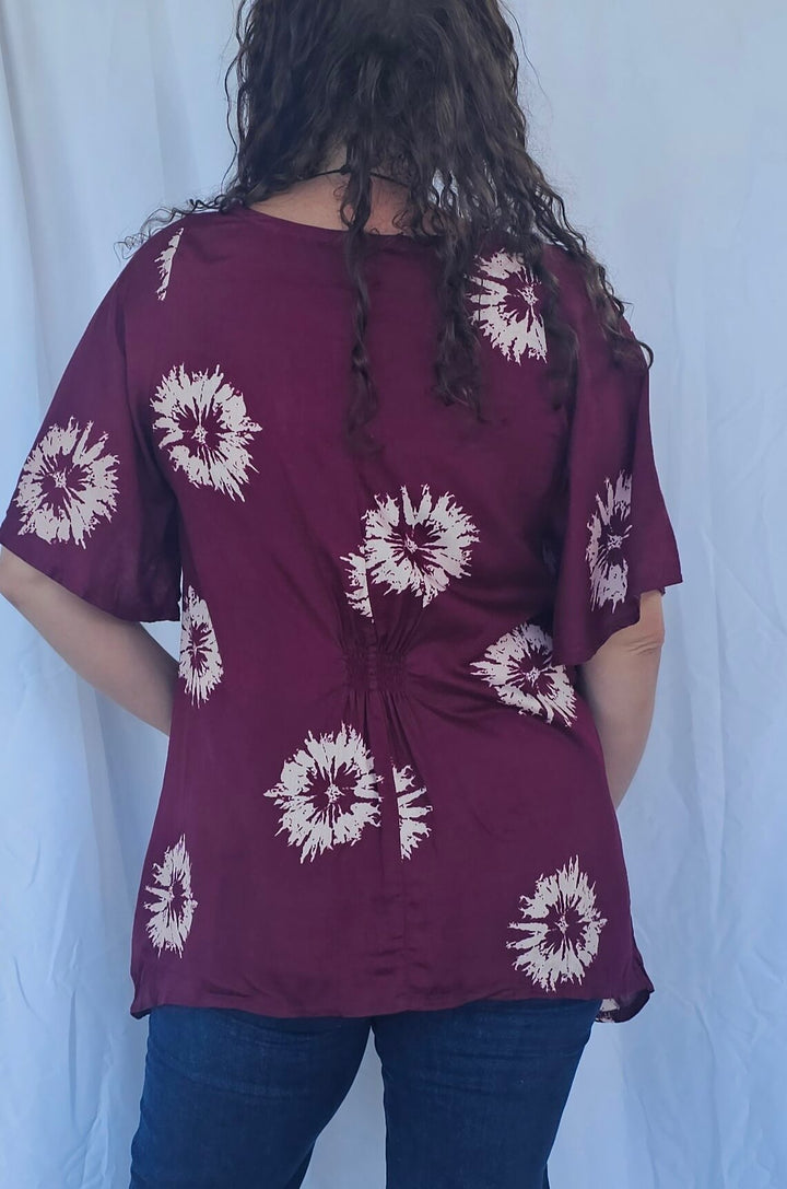 Maroon Ola Top