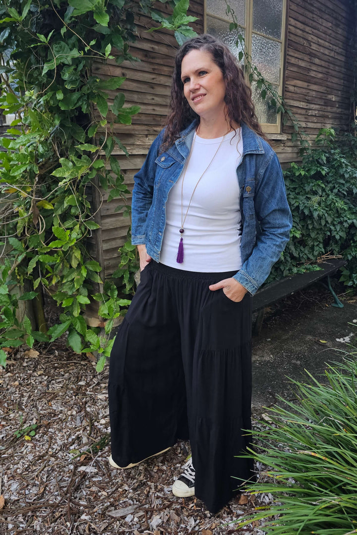 Black Frill Pants
